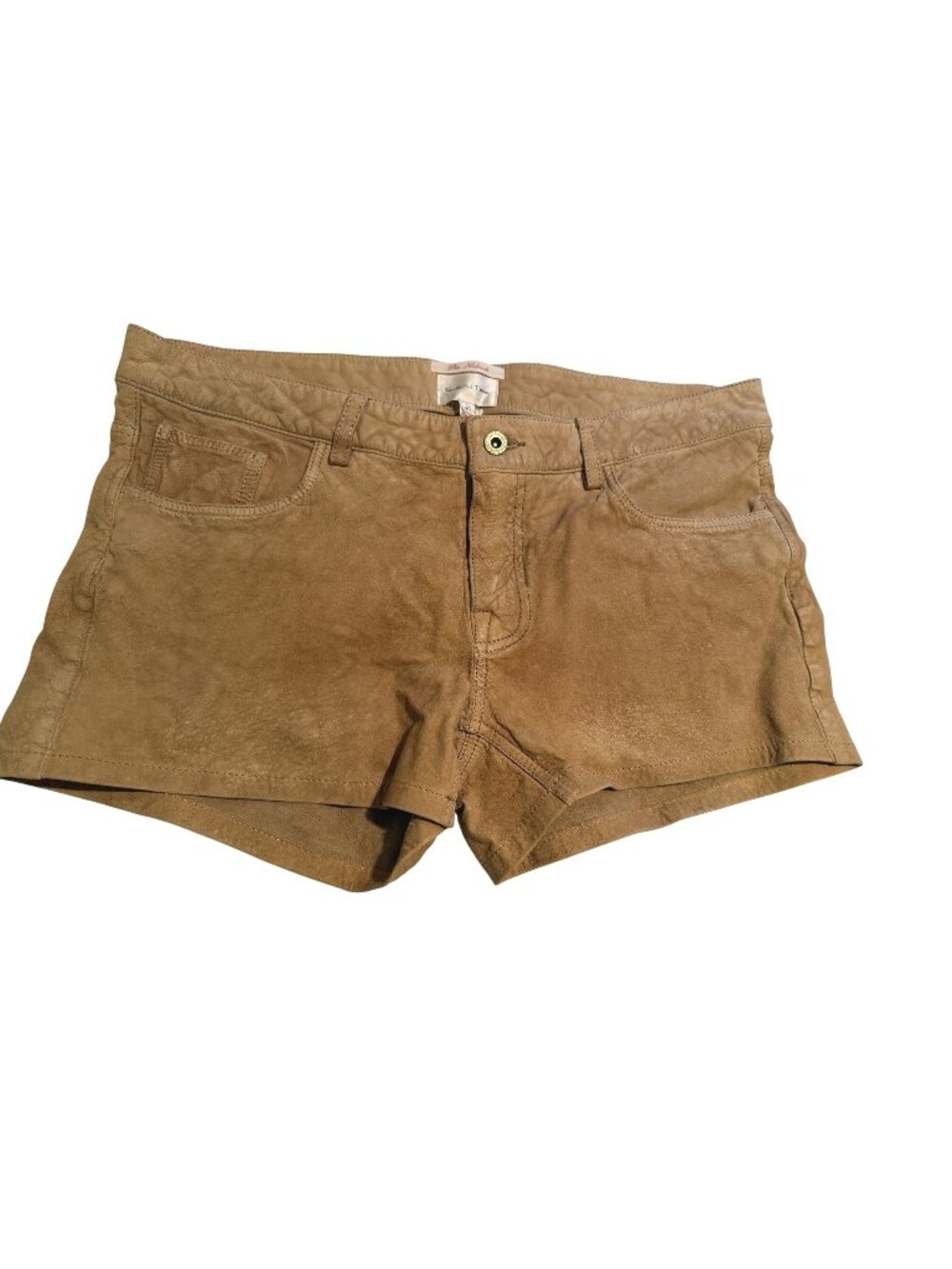 NWT GANT Rugger Nubuck Leather Tan Shorts Lambskin Size EU 40 US 6 $850 [jb]
